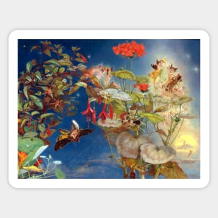 Elves and Fairies: A Midsummer Night's Dream - John George Nash Sticker